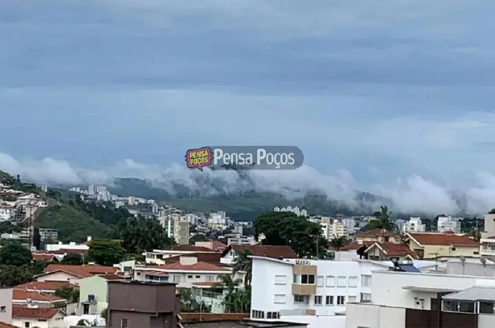Alerta de tempestade e granizo atinge Poços de Caldas