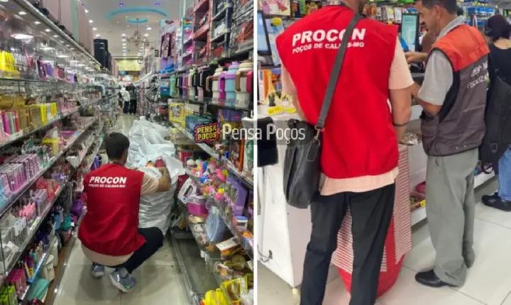 Três lojas flagradas vendendo produtos irregulares em Poços de Caldas