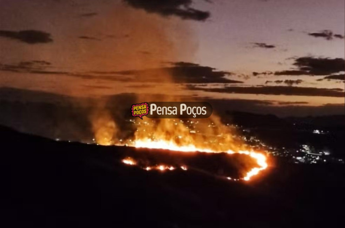 Incêndio devasta 50 hectares em Poços; cavalos são resgatados e casas salvas do fogo