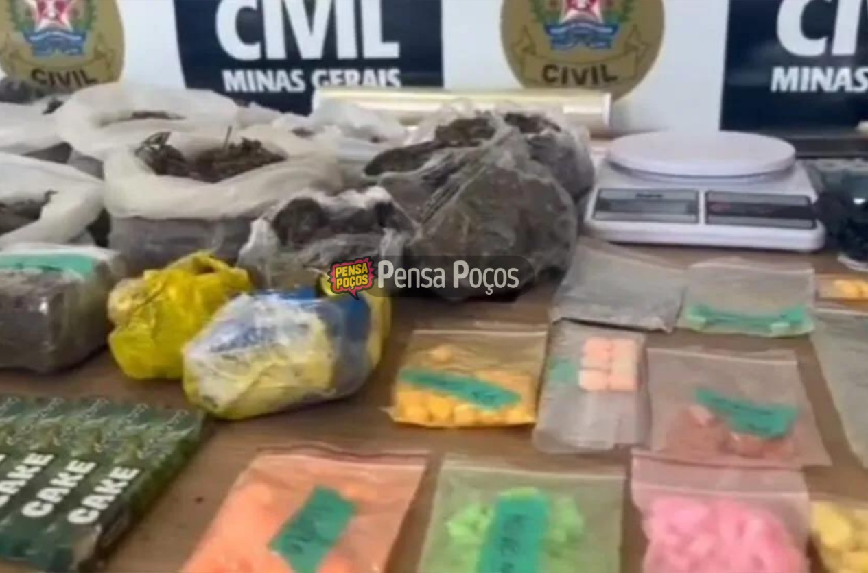 Polícia Civil faz grande apreensão de drogas na zona sul de Poços