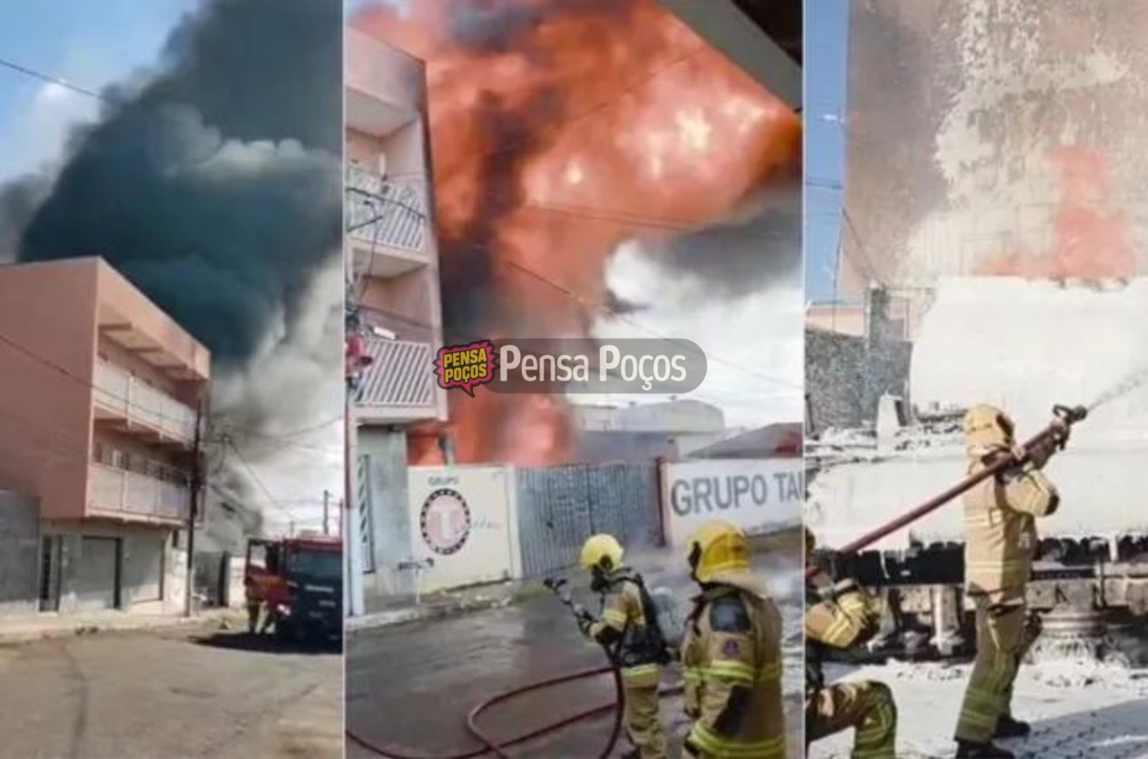 Caminhão-tanque com 12 mil litros de gasolina pega fogo em posto