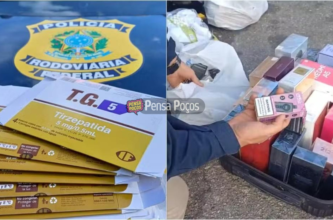 Drogas, munições e remédio emagrecedor contrabandeado apreendidos na Fernão Dias