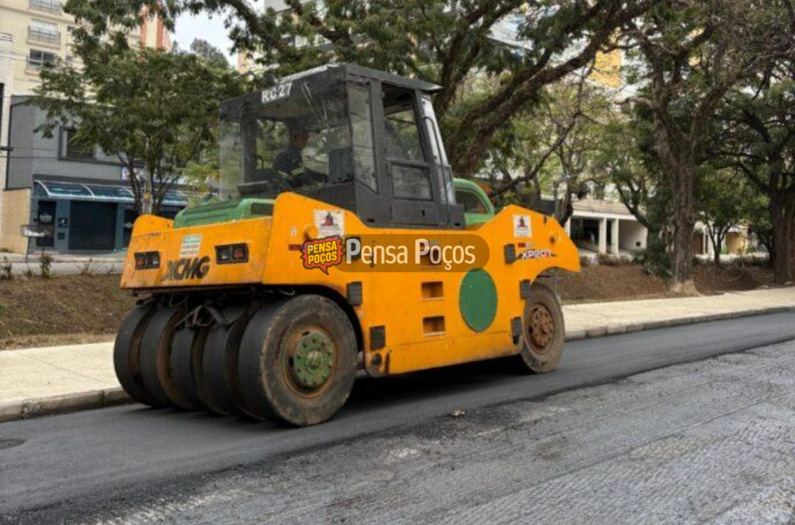 Recapeamento segue em andamento na Av. Santo Antônio e rua Junqueiras