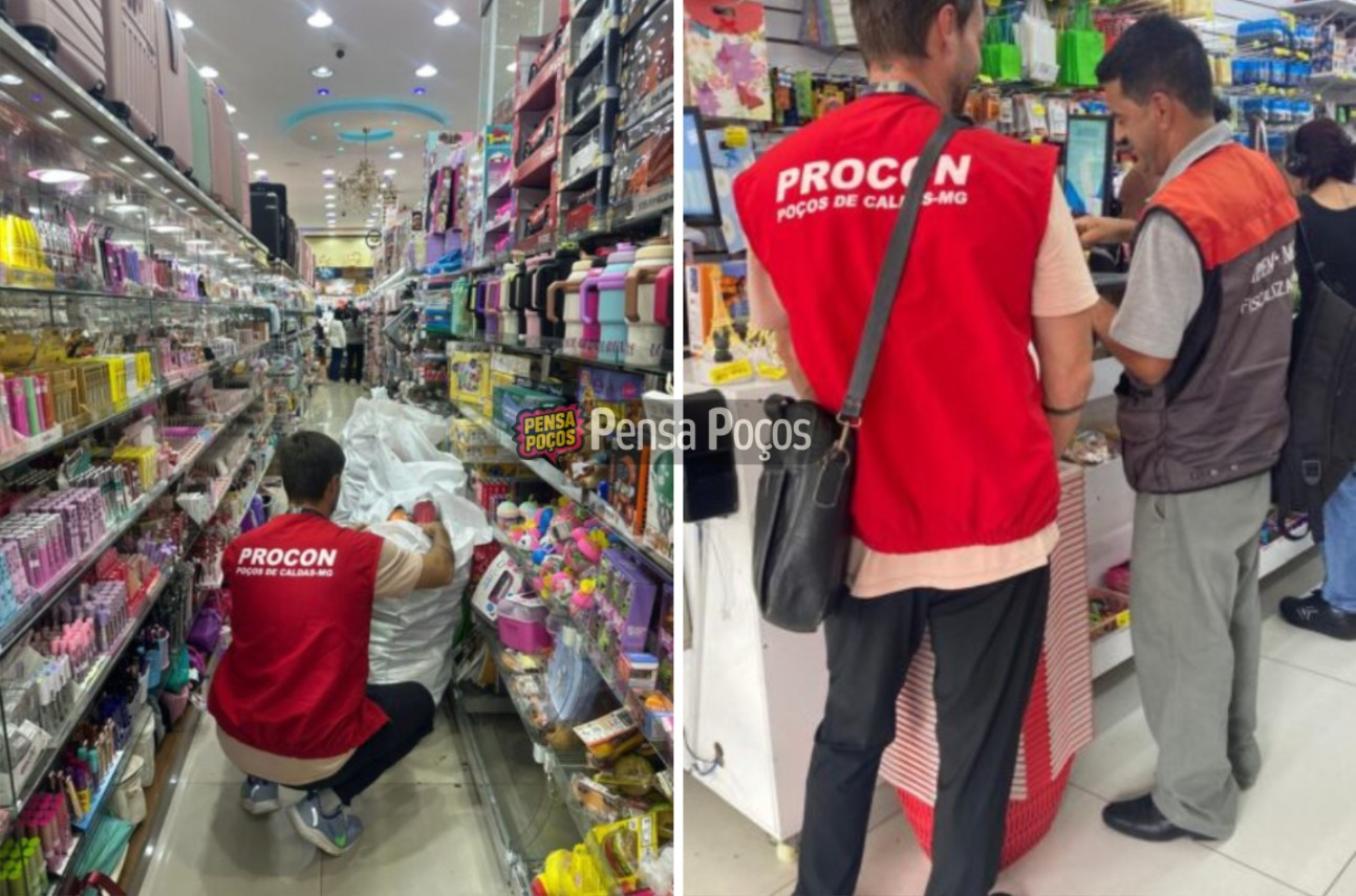 Três lojas flagradas vendendo produtos irregulares em Poços de Caldas